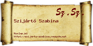 Szijártó Szabina névjegykártya