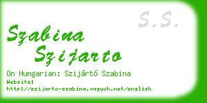 szabina szijarto business card